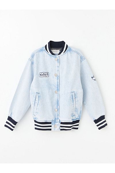 LC Waikiki Lcw Embroidered Girl's College Jacket Fast Fashion