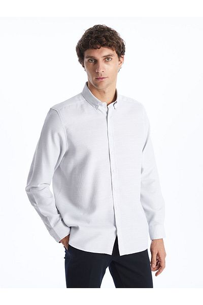 LC Waikiki New Season Regular Fit Long Sleeve Dobby Men's Shirt - S40311Z8