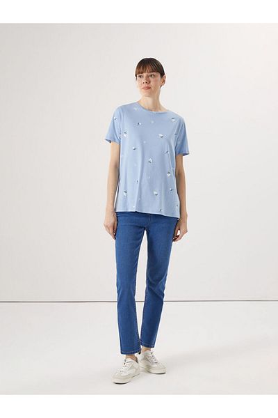 LC Waikiki Tricou de damă cu model cu decolteu rotund de sezon nou - S5AG42Z8