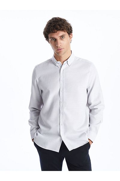 LC Waikiki New Season Regular Fit Long Sleeve Dobby Men's Shirt - S40311Z8