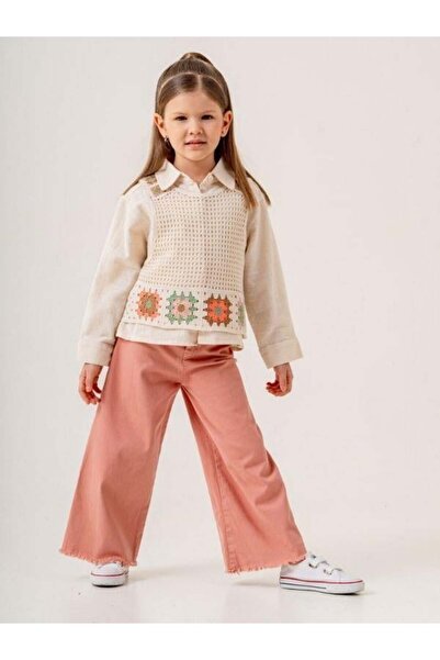 Zekids Cămașă pentru fetiță Pulover cu model cu motive Set din două piese