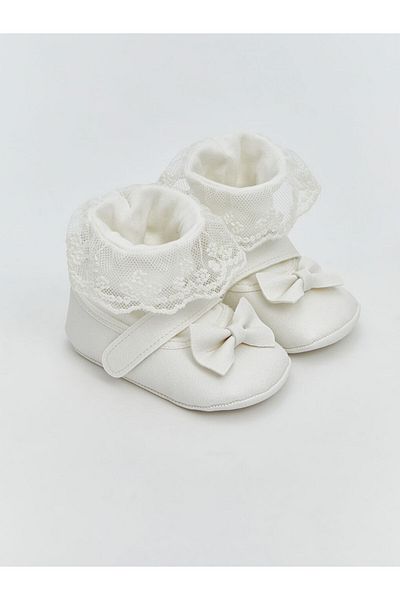 LC Waikiki Baby Girl Walking Shoes with Bow Detail