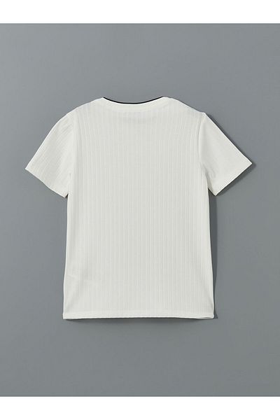 LC Waikiki New Season Crew Neck Textured Men's T-Shirt - S5Gk52Z4