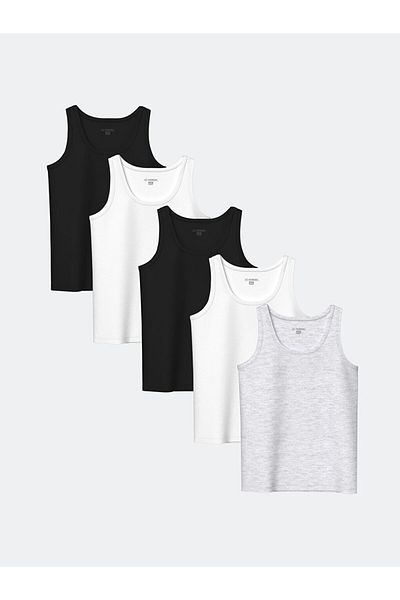 LC Waikiki New Season Crew Neck Boy's Undershirt 5-Piece - S50971Z4