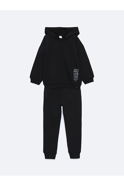 LC Waikiki Lcw Hooded Baby Boy Sweatshirt and Sweatpants Bottom 2-Piece Set Fast Fashion
