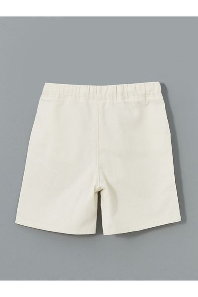 LC Waikiki Black Elastic Waist Boy's Gabardine Shorts