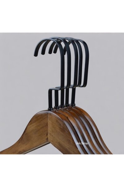 menofis Walnut Wood Hanger Clothing Clothes Shirt and Pants Hanger 48 Pcs Luxury Hanger with Special American Hook