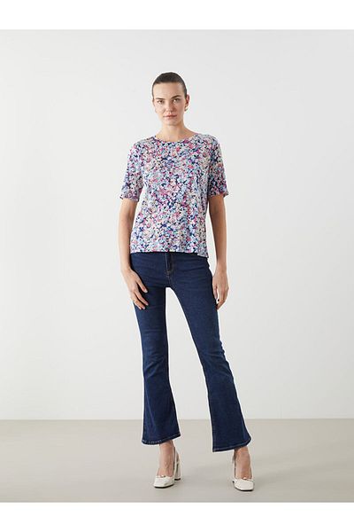LC Waikiki Tricou pentru femei New Season Crew Neck Floral - S5AG54Z8