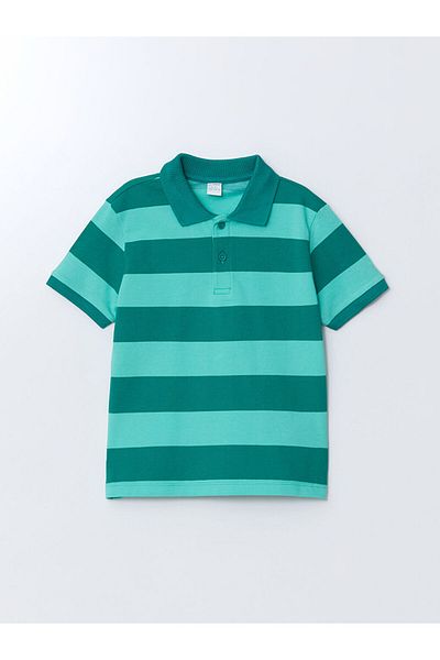 LC Waikiki New Season Polo Collar Striped Boy's T-Shirt - S5Eo16Z1