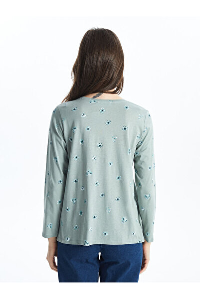 LC Waikiki Bisiklet Yaka Çiçekli Kadın Bluz