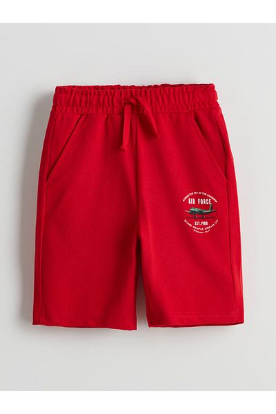 LC Waikiki Lcw Eco Red Elastic Waist Boy Shorts