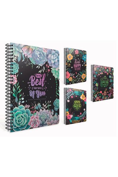Gıpta Best Notes Spiral Cardboard Cover Notebook A4 100ypStriped