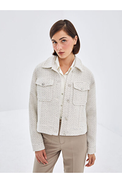 LC Waikiki Жіноча бомбер-куртка оверсайз з круглим вирізом