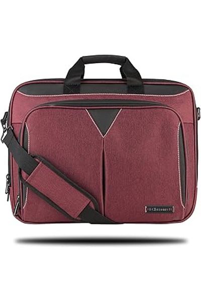 Mu Art Classone Taranto Vp3005 15,6 inchi, țesătură impermeabilă, laptop, geantă de mână pentru notebook - roșu claret