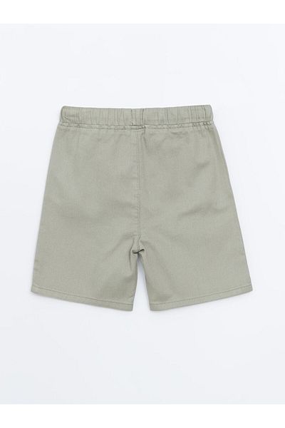LC Waikiki Black Elastic Waist Boy's Gabardine Shorts
