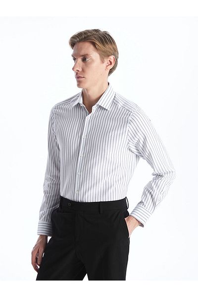 LC Waikiki New Season Slim Fit Long Sleeve Gabardine Men's Shirt - S40290Z8