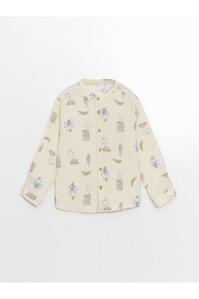 LC Waikiki Judge Collar Printed Boy's Shirt