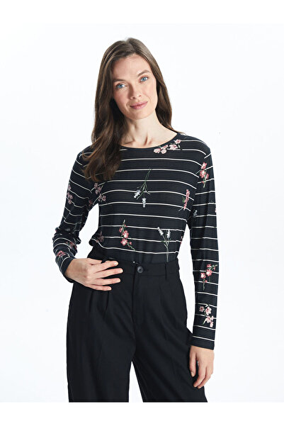 LC Waikiki Γυναικεία μπλούζα με ριγέ λαιμόκοψη