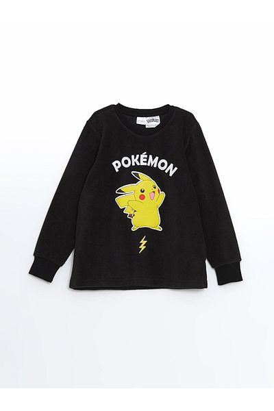 LC Waikiki Σετ πιτζάμες LCW Crew Neck Pikachu με στάμπα Fleece για αγόρια