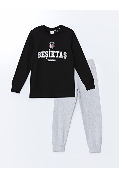 LC Waikiki Rmz Gi̇yi̇m Farkiyla Zero Roba Yaka Licensed Printed Boys' Pajama Set