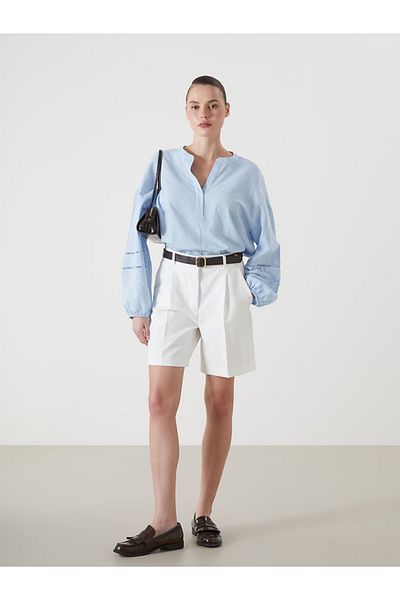LC Waikiki Γυναικεία μπλούζα New Season Oversize γιακάς - S5KI81Z8
