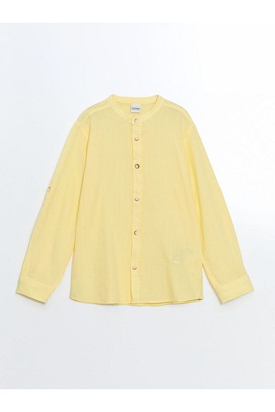 LC Waikiki Lcw Judge Collar Textured Boy's Shirt