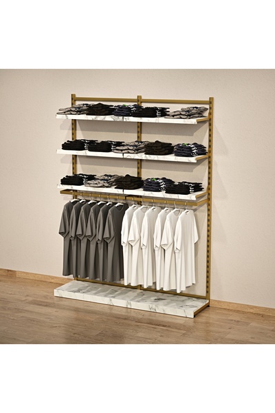 RAF MARKETİ GİYİNME ODASI RAF SİSTEMİ,LÜX ASKILIK SİSTEMİ, MAĞAZA RAF SİSTEMİ,BUTİK RAF SİSTEMİ 190*H220