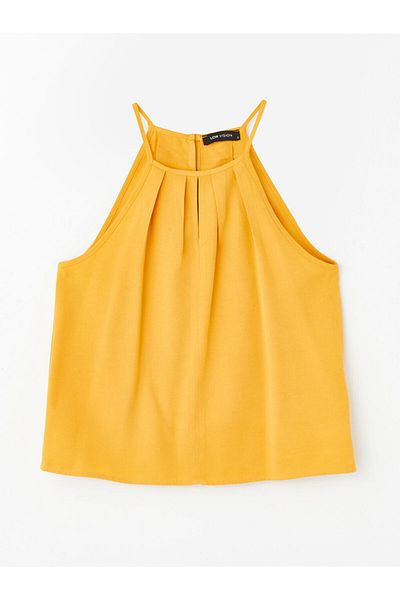 LC Waikiki Quality Parts from Celebi Store |   Halter Neck Plain Linen Blend Women's Blouse