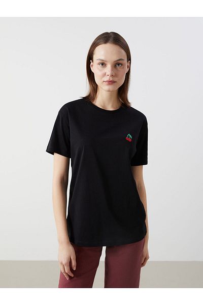 LC Waikiki Tricou de damă cu broderie cu decolteu rotund de sezon nou - S5GP20Z8