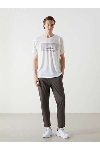 LC Waikiki New Season Crew Neck Short Sleeve Printed Combed Cotton Men's T-Shirt - S5Jp61Z8