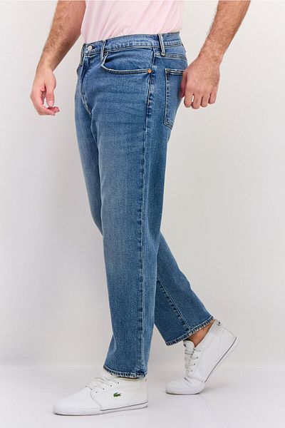 GAP Men Straight Fit Washed Stretchable Jeans, Blue