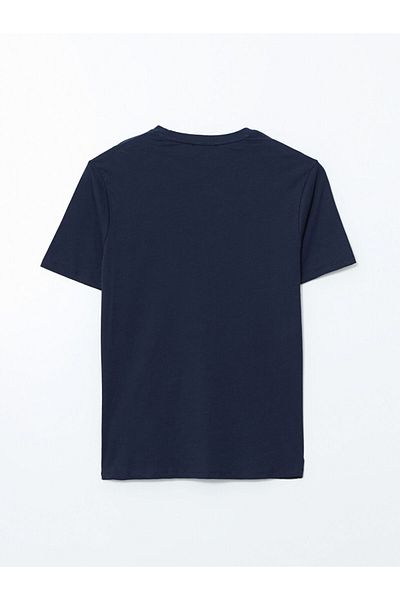 LC Waikiki New Season Crew Neck Κοντό μανίκι εμπριμέ χτενισμένο βαμβακερό ανδρικό Tisort - S5JI68Z8