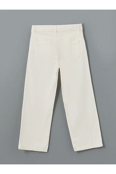 LC Waikiki Lcw Girl's Jeans Trousers with Adjustable Elastic Waist