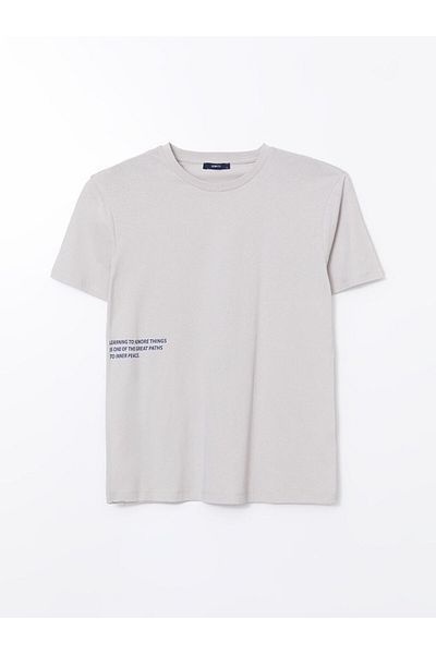 LC Waikiki Crew Neck Short Sleeve Printed Combed Cotton Men's T-Shirt