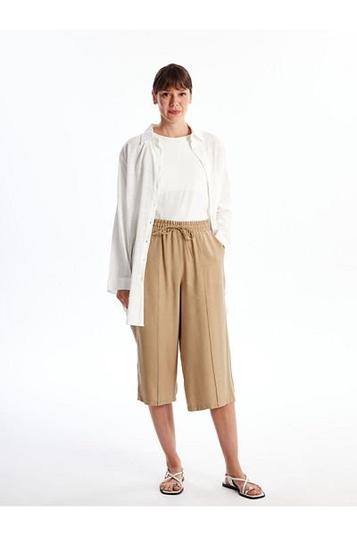 LC Waikiki Comfortable Fit Women's Capri with Elastic Waist
