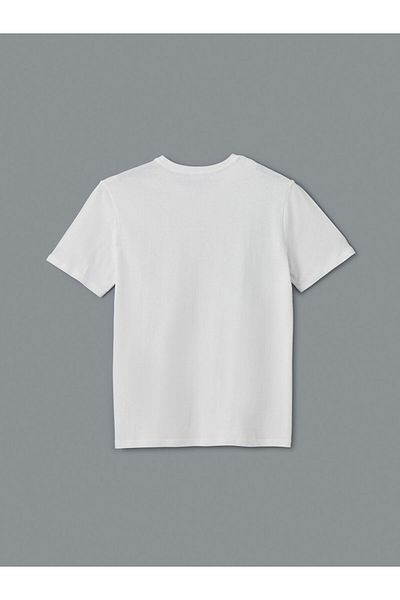 LC Waikiki Tricou pentru bărbați din bumbac pieptănat cu mânecă scurtă cu decolteu
