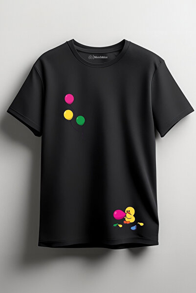 Merch&ice تي شيرت مطبوع عليه بالونات تشيكين للجنسين