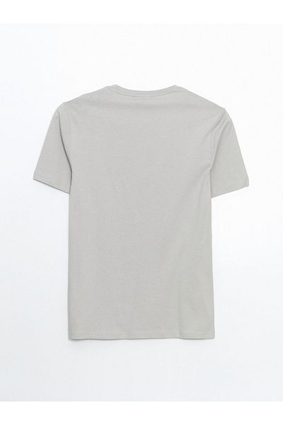 LC Waikiki Ανδρικό μπλουζάκι LCW Crew Neck με εμπριμέ χτενισμένο βαμβάκι