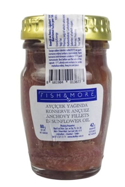 TGB TEDARİK Fish&More Ançüez Ayçiçek Yağlı 80 gr x 12 Adet