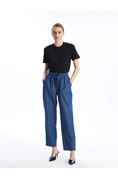 LC Waikiki New Season Elastic Waist Carrot Fit Women's Jean Trousers - S5G393Z8