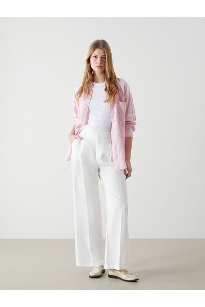 LC Waikiki New Season Loose Fit Wide Leg Women's Trousers - S5Gt65Z8