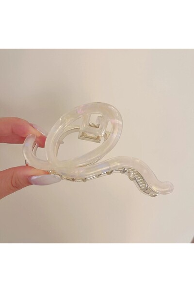 Nolana High Quality Minimal Bone Acetate Buckle - White