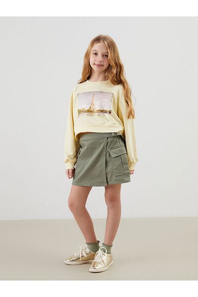 LC Waikiki LCW Girl's Shorts Skirt with Elastic Waist