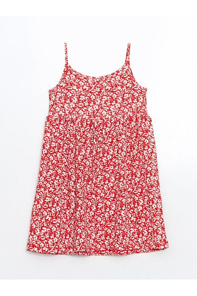 LC Waikiki New Season Square Collar Floral Girl's Dress - S5Iy10Z4