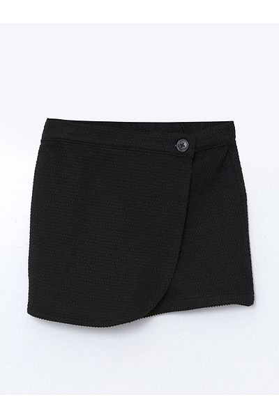 LC Waikiki Basic Girl's Shorts Skirt with Elastic Waist