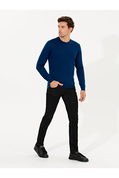 Cacharel Sax Slim Fit Bisiklet Yaka Yün Kaşmir Karışımlı Triko Kazak 50260321-VR045