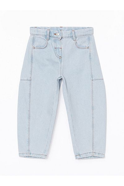 LC Waikiki Girl's Jeans Pants with Elastic Waist