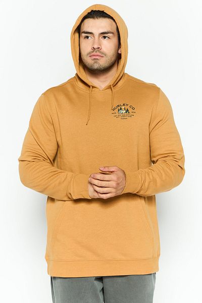 Hurley Men Sportswear Fit Long Sleeve Outdoor Sweatshirt, Tan