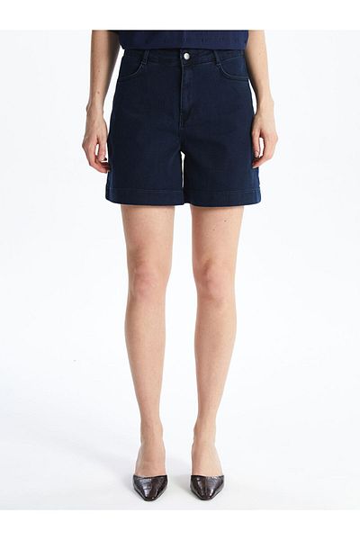 LC Waikiki Lcw Eco Indigo Standard Fit Women's Jean Shorts