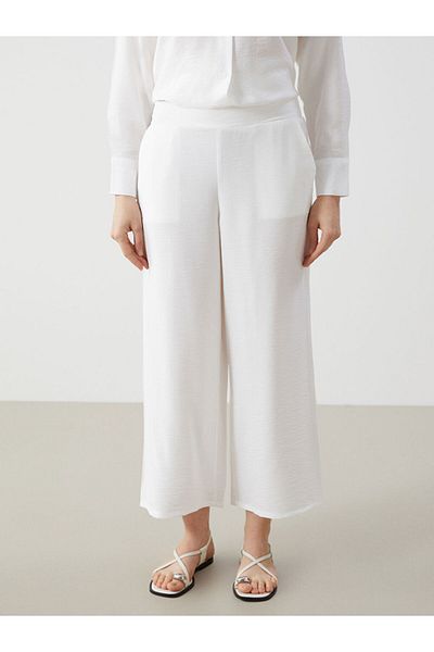 LC Waikiki New Season Elastic Waist Wide Leg Women's Trousers - S5G514Z8